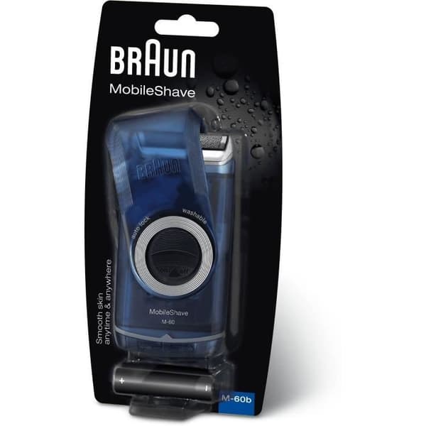 Braunin kannettava parranajokone M60b PocketGo MobileShave