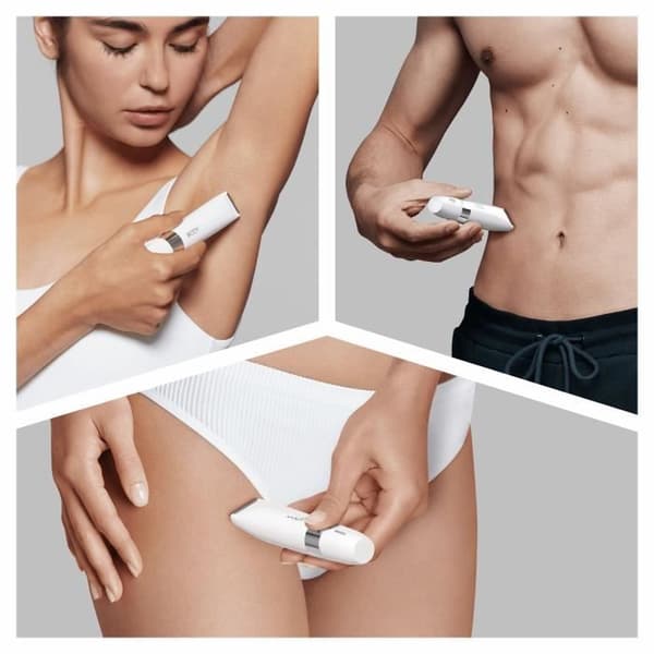Braun Body Mini BS1000 Elektrisk Bodytrimmer för Män och Damer - Våt och Torr - Multifunktionell - Vit