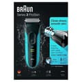 Miniatyrbild 6 av 6: BRAUN Series 3 ProSkin 3040s Rakapparat för våt och torr uppladdningsbar - Blå