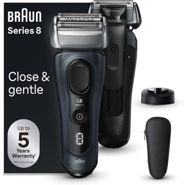 Barbermaskine - BRAUN - SERIES 8 8513s - 4 barberingselementer - våd og tør - 60 min - sort