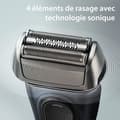 Miniatyrbillede 2 af 5: Barbermaskine - BRAUN - SERIES 8 8513s - 4 barberingselementer - våd og tør - 60 min - sort
