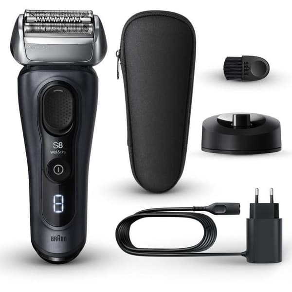 Barbermaskine - BRAUN - SERIES 8 8513s - 4 barberingselementer - våd og tør - 60 min - sort