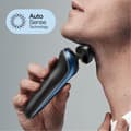 Miniatyrbillede 3 af 6: BRAUN Series 6 61-B7200cc elektrisk barbermaskine - SensoFlex drejeligt hoved og SensoFoil-blade - Blå