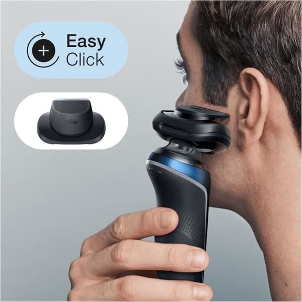 BRAUN Series 6 61-B7200cc elektrisk barbermaskine - SensoFlex drejeligt hoved og SensoFoil-blade - Blå