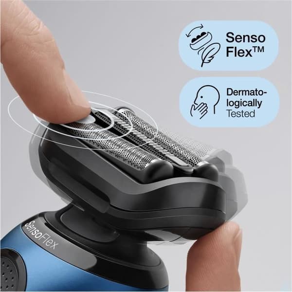 BRAUN Series 6 61-B7200cc elektrisk barbermaskine - SensoFlex drejeligt hoved og SensoFoil-blade - Blå