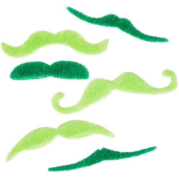 St. Patrick’s Day mustascher i set - grön