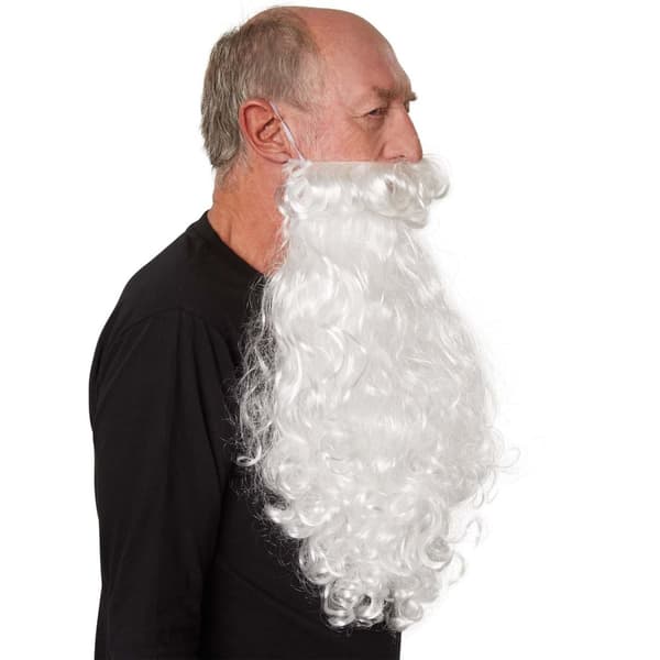 Santa Claus peruk och skägg - vit