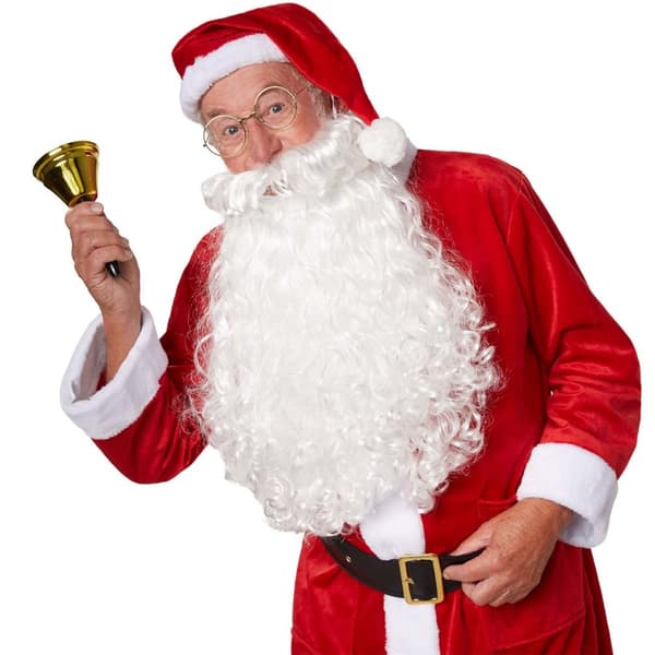 Santa Claus peruk och skägg - vit