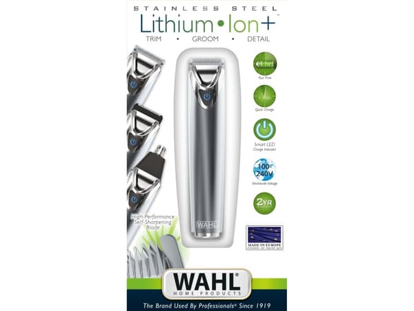Wahl Stainless Steel, Akku, Ruostumaton teräs