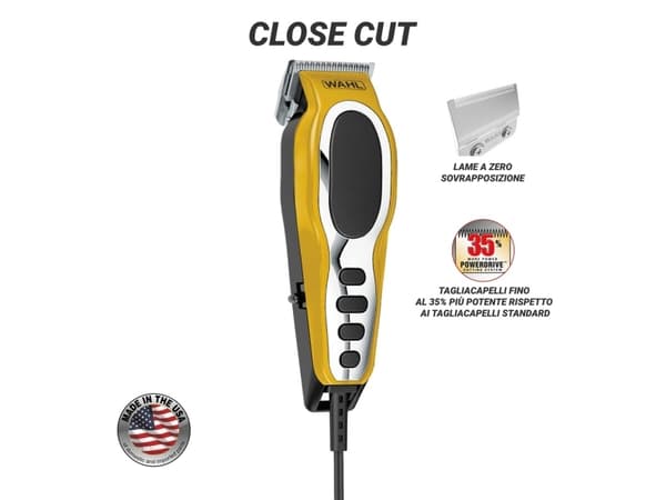 Wahl CloseCut Pro, Musta, Hopea, Keltainen, 0,6 mm, 1,3 cm, 4,6 cm, Hiiliteräs, Electromagnetic vibration