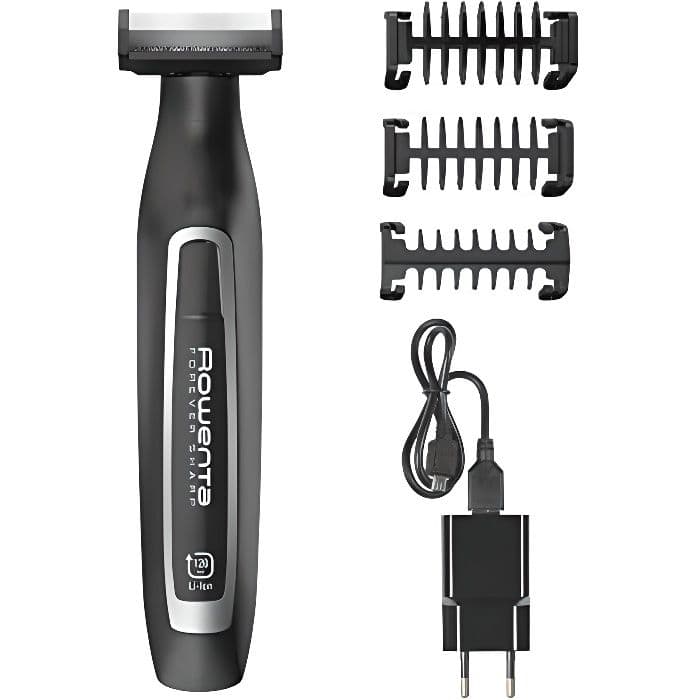 ROWENTA TN6000F5 3 in 1 parta-trimmeri FOREVER SHARP Koko, tyyli, parranajo - Irrotettava pää - Autonomia 120 min - Märkä ja kuiva - Musta