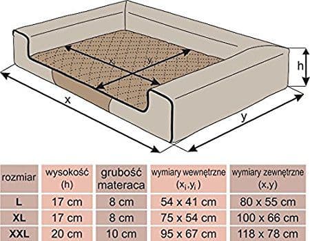 Hobbydog Victoria Bed - Beige med brun XXL madrass