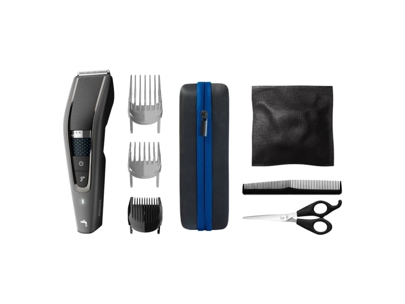 Philips HAIRCLIPPER Series 7000 Trim-n-Flow PRO-teknik Tvättbar hårklippare, Svart, Grå, 0,5 mm, 2,8 cm, 4,1 cm, Rostfritt stål, Batteri