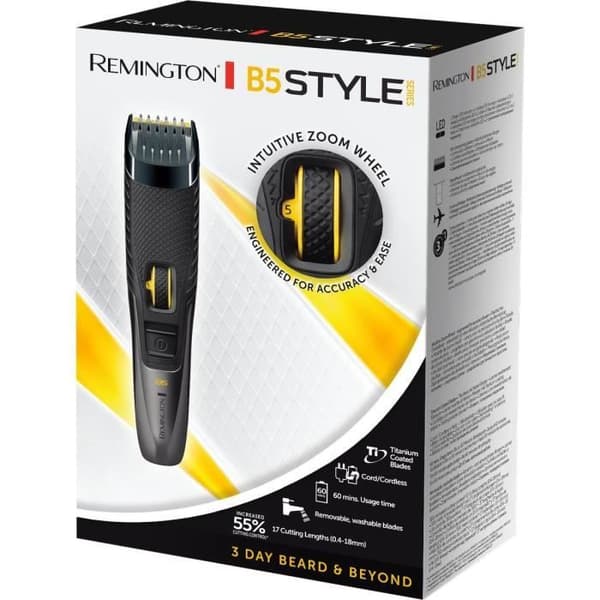 REMINGTON MB5000 Style Series Beard Trimmer - Självslipande Titanium-blad