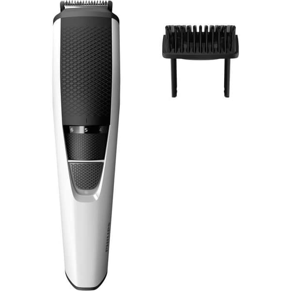 PHILIPS BT3206 / 14 hår- och skäggtrimmer - 3000-serien - 10 klipphöjder - vit Svart, Silver