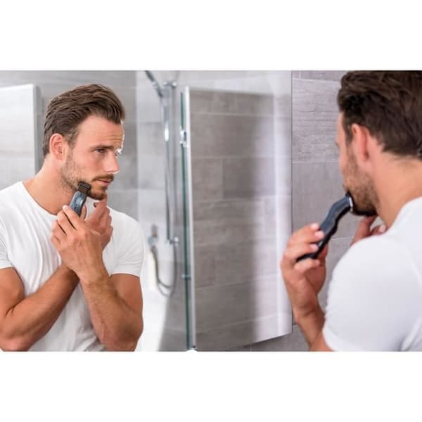 WAHL 09918-1416 - Uppladdningsbar Groomsman skäggtrimmer - Med sladd eller sladdlös - Autonomi 60 min - 4 skärguider 1,5 mm till 12 mm