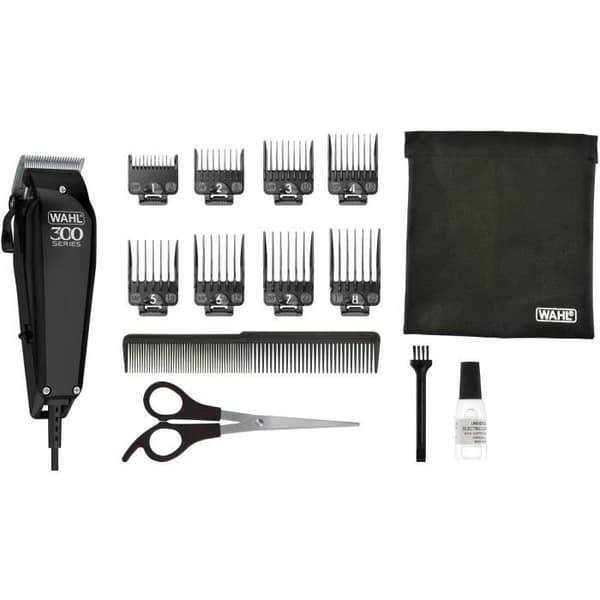 Hårklippare Home Pro 300 - WAHL 20102.0460 - Kit 15 delar - 8 klippguider 3 mm till 25 mm - Med sladd