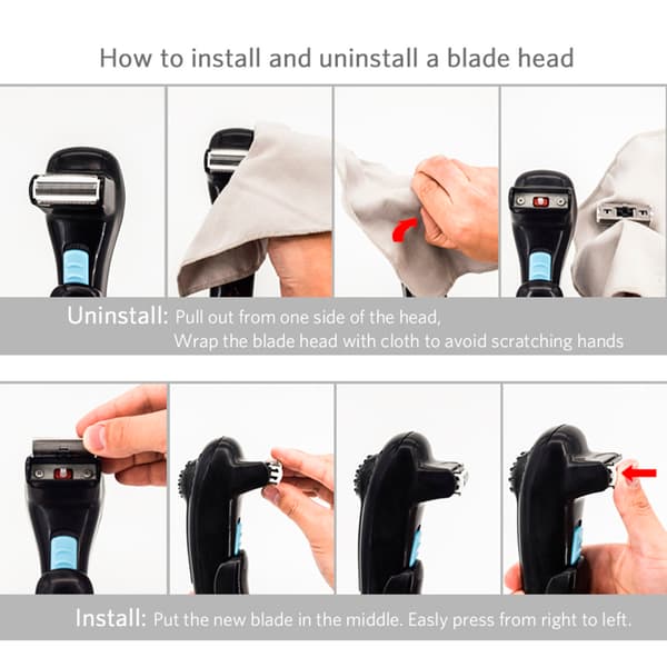 Praktiskt Effektfull Rygg Trimmer Rakapparat
