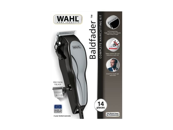 Wahl 20107.0460 Baldfader, Sort, Krom, 1 mm, 1,3 cm, 4,5 cm, Vekselstrøm, 2 m