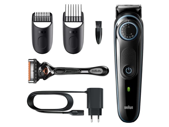 Braun | BT3340 | Beard Trimmer | Cordless and corded | Number of length steps 39 | Number of shaver heads/blades | Juodas/Mėlyna
