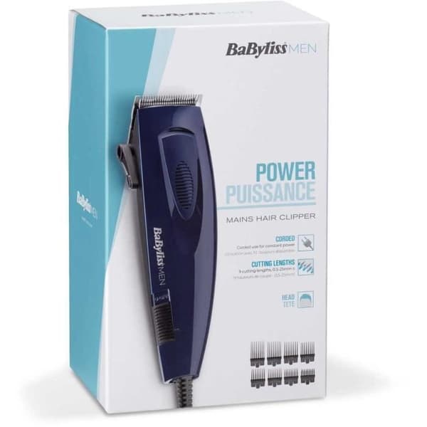 Hårklippare - BaByliss - E695E - Rostfria blad - 8 klippguider - från 1 till 25 mm