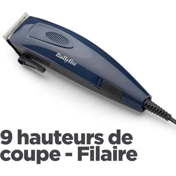 Hårklippare - BaByliss - E695E - Rostfria blad - 8 klippguider - från 1 till 25 mm