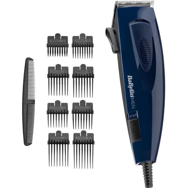 Hårklippare - BaByliss - E695E - Rostfria blad - 8 klippguider - från 1 till 25 mm