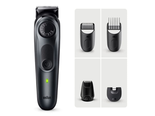 Braun BeardTrimmer 5 BT5420, Pestävä, Akku, Musta