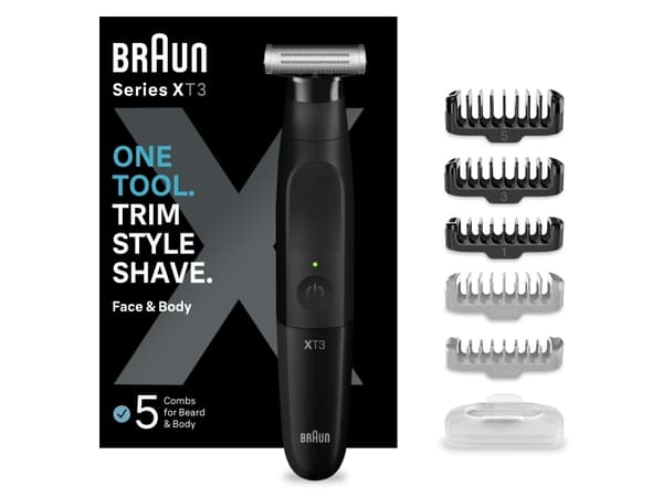Braun XT3200, Sort, Rustfritt stål, Rektangel, 1 mm, 5 mm, Universell