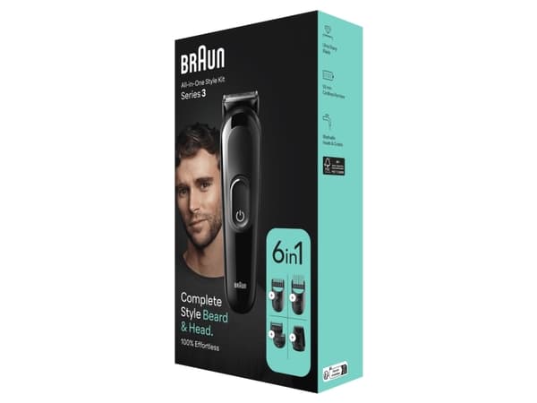Braun MGK3410, Lajittele, 1 mm, 2,1 cm, universaali, paristo, 50 min.