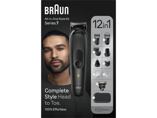 Braun All-in-One Style Kit 7 MGK7460 - Trimmer - sladdlös - svart