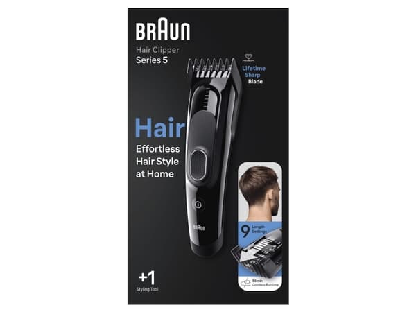 Braun HairClipper Series 5 HC5310 hårklipper sort
