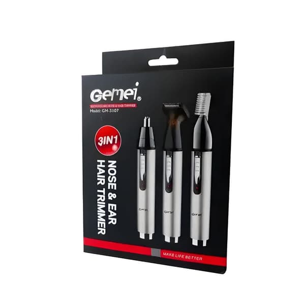 Gemei Nese- & Øre-trimmer - 3-i-1 GM-3107