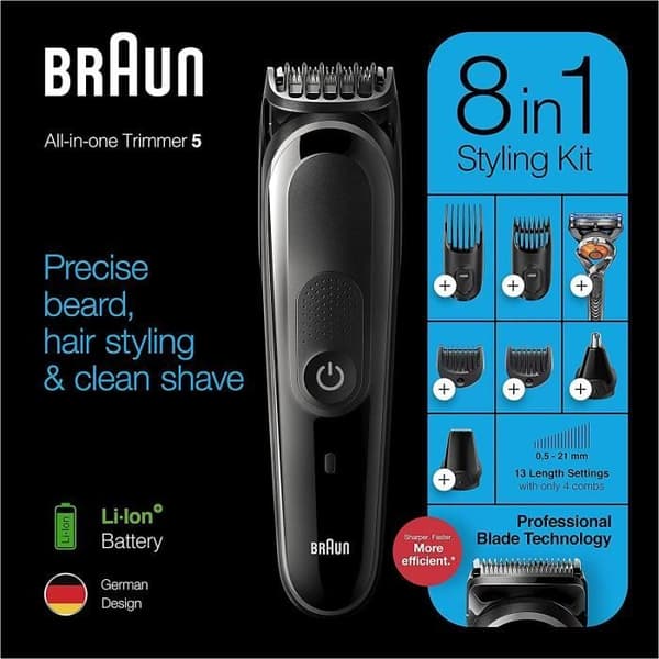 8 i 1 skägg- och ansiktstrimmer med Fusion 5 ProGlide Razor MGK5260[A463]