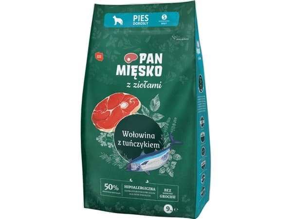 Pannekjøtt med urter Biff med tunfisk (voksen) sprø S 9kg