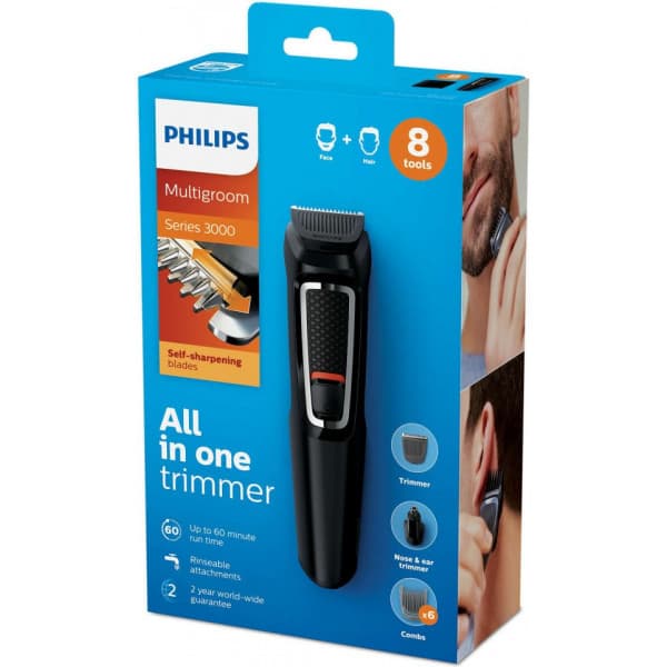 Philips Series 3000 MG3730/15 8-in-1 multigroom -partatrimmeri