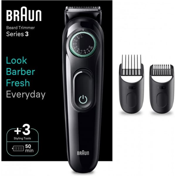 Braun Series 3 BT3411 - skægtrimmer Sort, Grøn