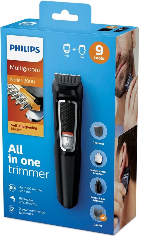 Philips MULTIGROOM Series 3000 9 værktøjer 9-i-1, ansigt og hår