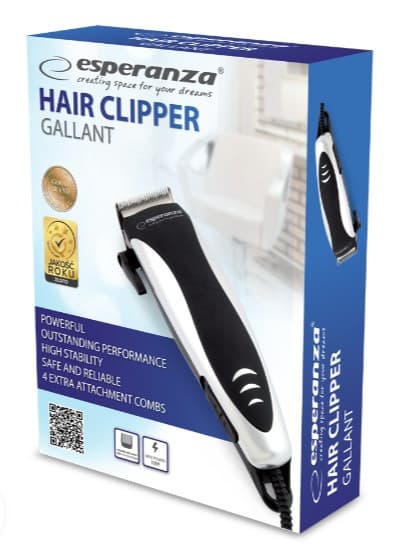 Esperanza EBC005 hårtrimmer/klipper Sort, Hvid