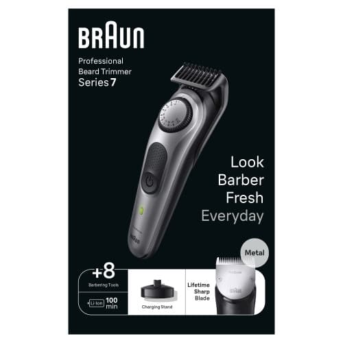 Braun BeardTrimmer 7 BT7420 Batteri 40 2 cm Svart, Grå Svart, Grå