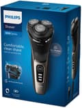 Miniatyrbild 2 av 2: Philips S3242/12 rakapparat för män Rotationsrakapparat Trimmer Svart, guld