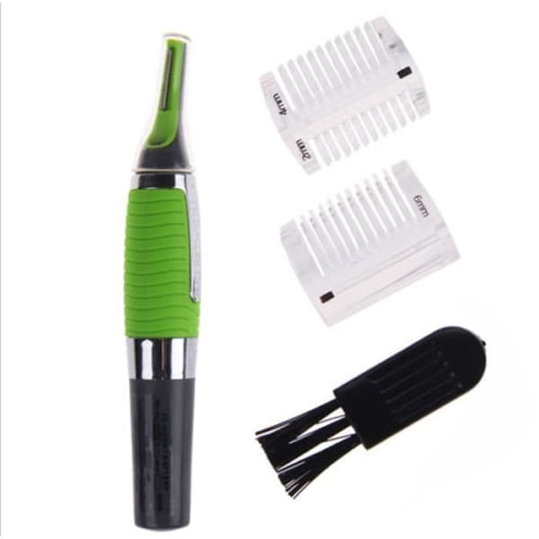 Man Öra Näsa ansikte hals Ögonbrynstrimmer LED-lampor Rakapparat Clipper Cleaner