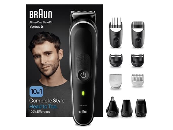 Braun MGK7420, Sort, Metall, Plast, 1 mm, 2,1 cm, Universell, Skjegg, Øre, Ansikt, Nese
