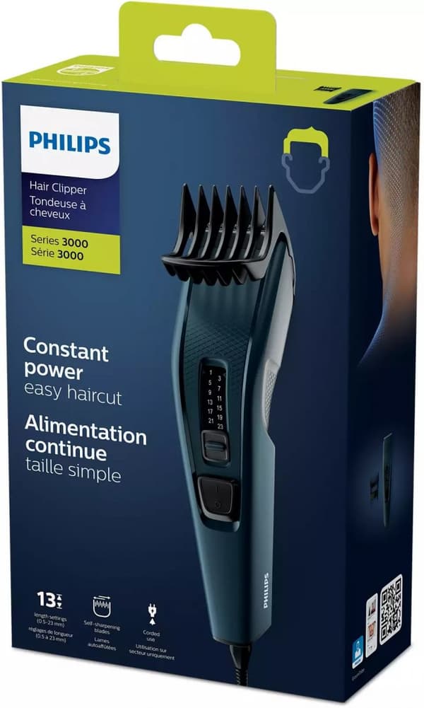 Philips | HC3505/15 | Hårklipper | Med ledning | Antal længdetrin 13 | Trin præcist 2 mm | Sort/blå