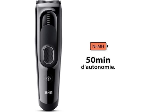 Braun HC5310, Svart, 3 mm, 2,4 cm, Huvud, Batteri, 50 min