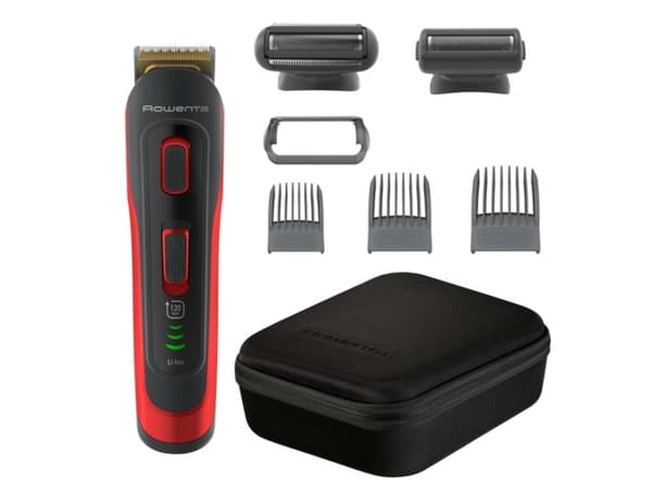 Rowenta TN9400F4, Sort, Rød, Rektangel, 0,5 mm, 1,7 cm, Universell, Skjegg
