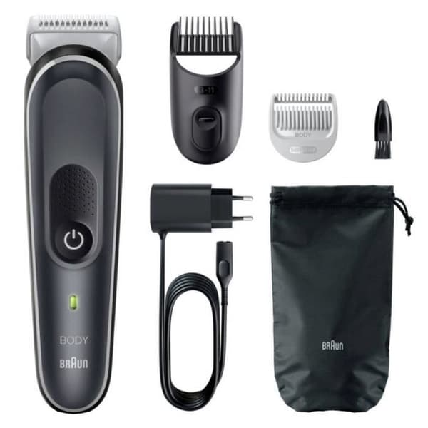 Kroppstrimmer - BRAUN - BG5350 - Användning vid torr och i duschen - Tvättbart huvud - Trådlös