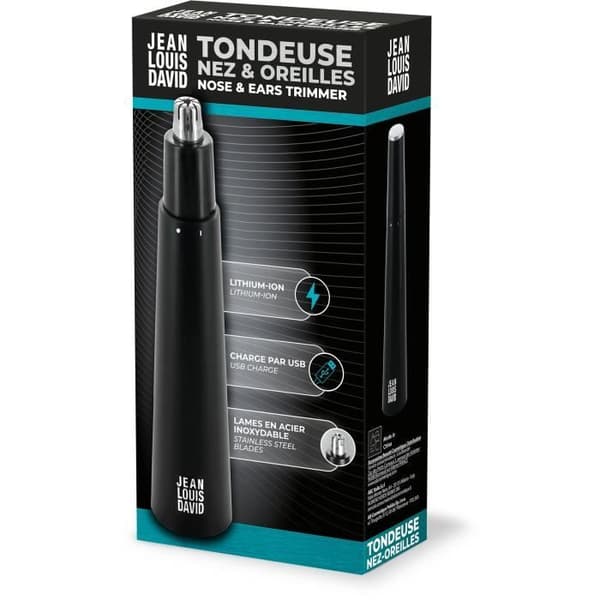 Näsörontrimmer - Jean Louis David - Rostfria blad - Litiumjonbatteri - Vattentät IPX7