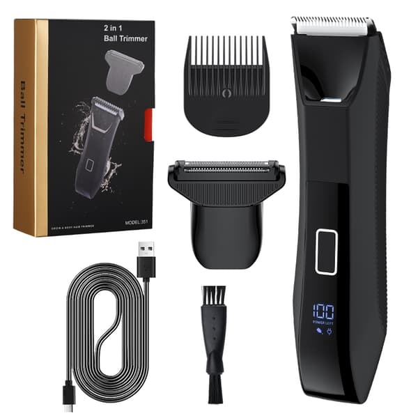 INF 2-i-1 kroppspleier for menn med trimmer og barbermaskin 0