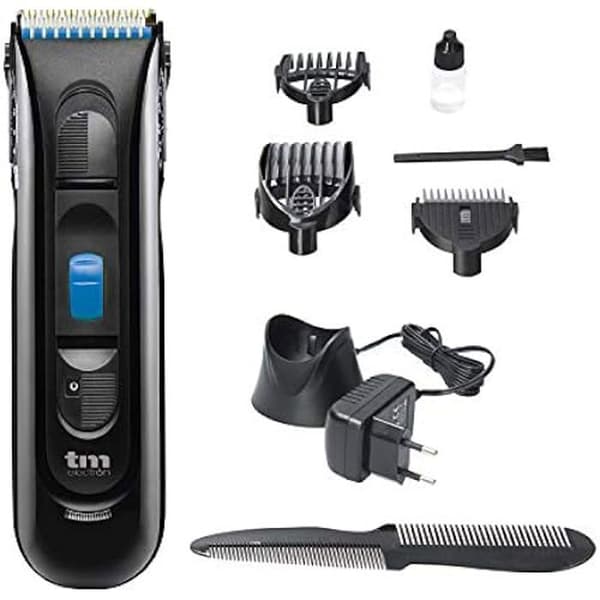 TM Electron TMHC106B Professionell sladdlös elektrisk hårtrimmer med uppladdningsbart batteri, LED-upplyst laddningsindikator,